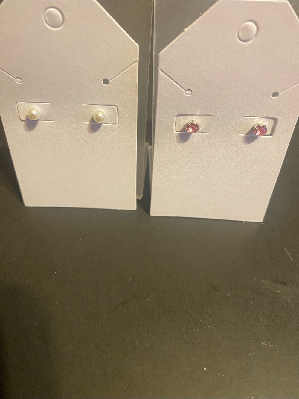 Pearl and Pink Crystal Stud Earring Duo - Women Jewelry